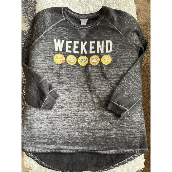 Freeze juniors sz. L emoji sweatshirt. Fun, great shape - Picture 3 of 9